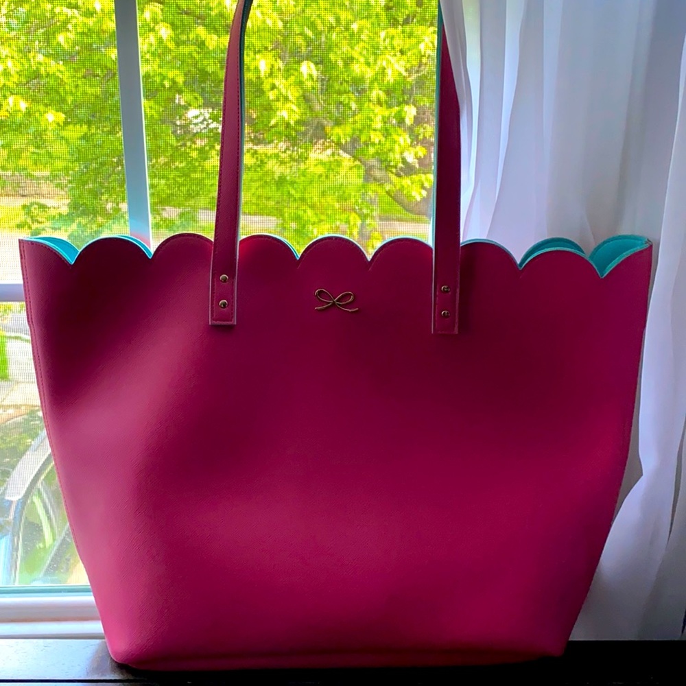 Pink zippered tote